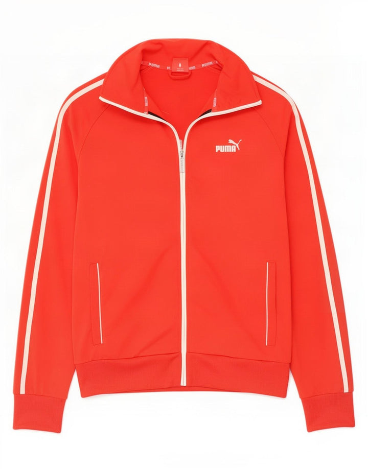 Puma Mens Tracksuit Top Jacket Small Red Polyester