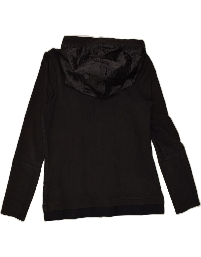 REEBOK Womens Zip Hoodie Sweater UK 10 Small Black Cotton | Vintage Reebok | Thrift | Second-Hand Reebok | Used Clothing | Messina Hembry 
