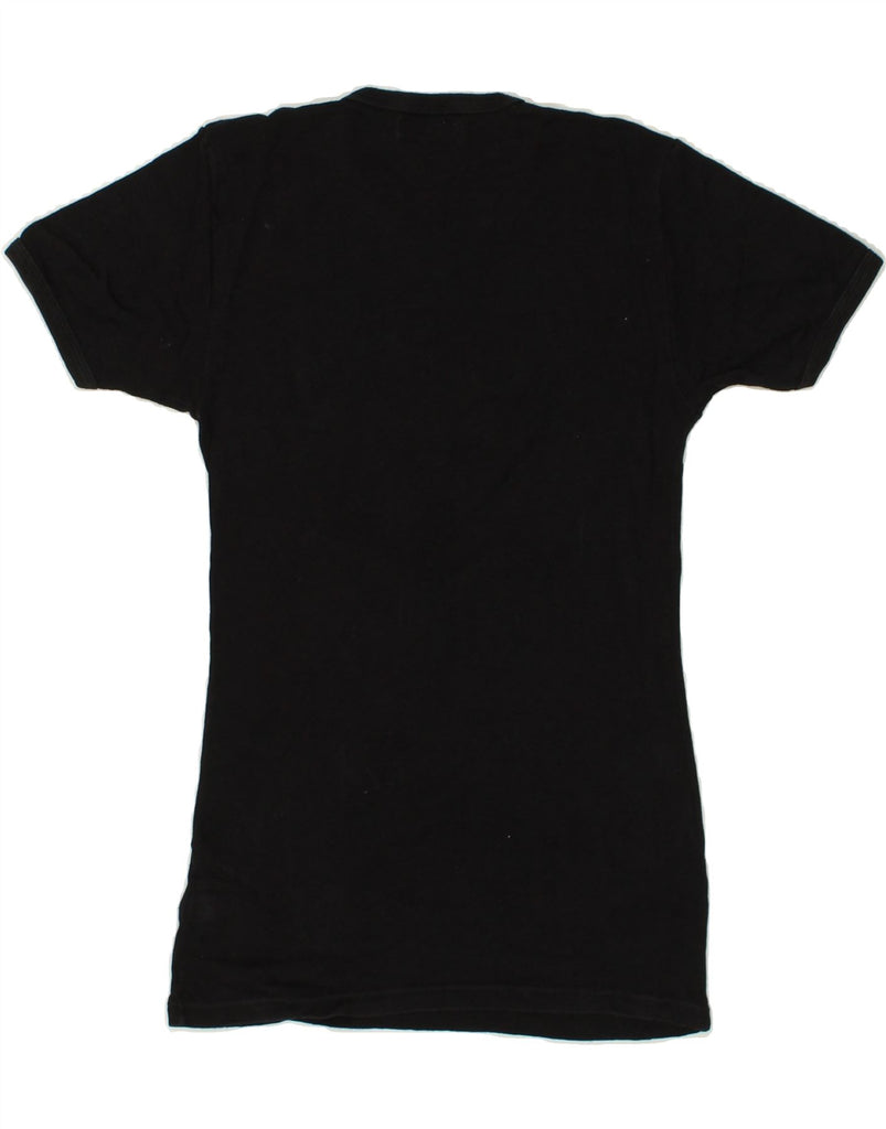 EMPORIO ARMANI Womens Graphic T-Shirt Top UK 12 Medium Black Cotton | Vintage Emporio Armani | Thrift | Second-Hand Emporio Armani | Used Clothing | Messina Hembry 