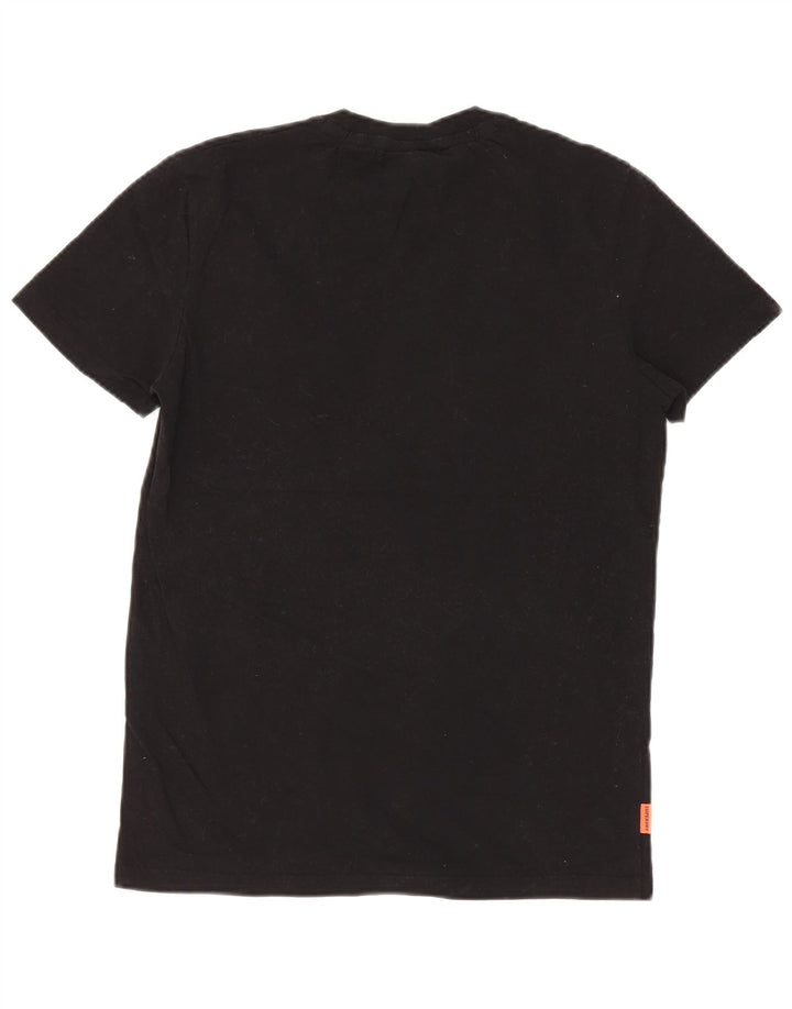 Superdry Mens T-Shirt Top Medium Black Cotton