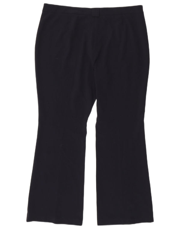 Marks & Spencer Womens Casual Trousers UK 16 Large W36 L30 Navy Blue