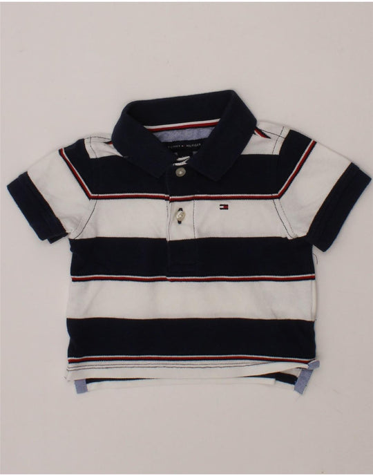 TOMMY HILFIGER Baby Boys Polo Shirt 3-6 Months Black Striped
