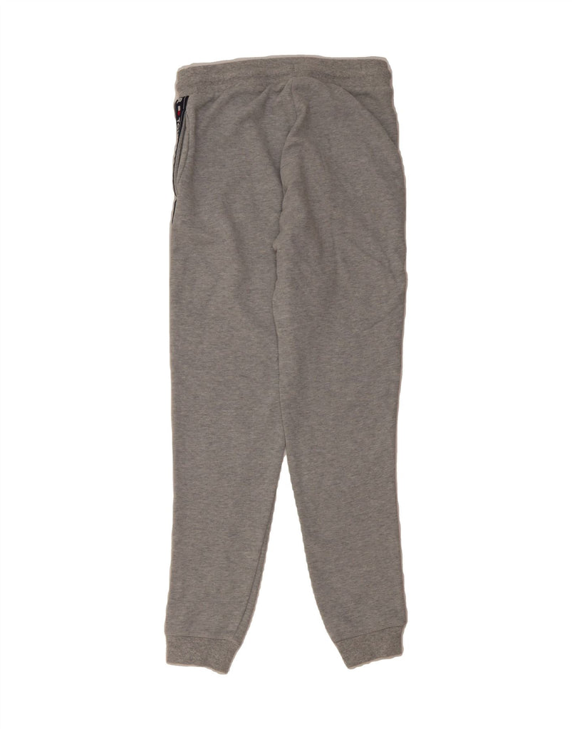 TOMMY HILFIGER Womens Graphic Tracksuit Trousers Joggers UK 10 Small Grey Vintage Tommy Hilfiger and Second-Hand Tommy Hilfiger from Messina Hembry 
