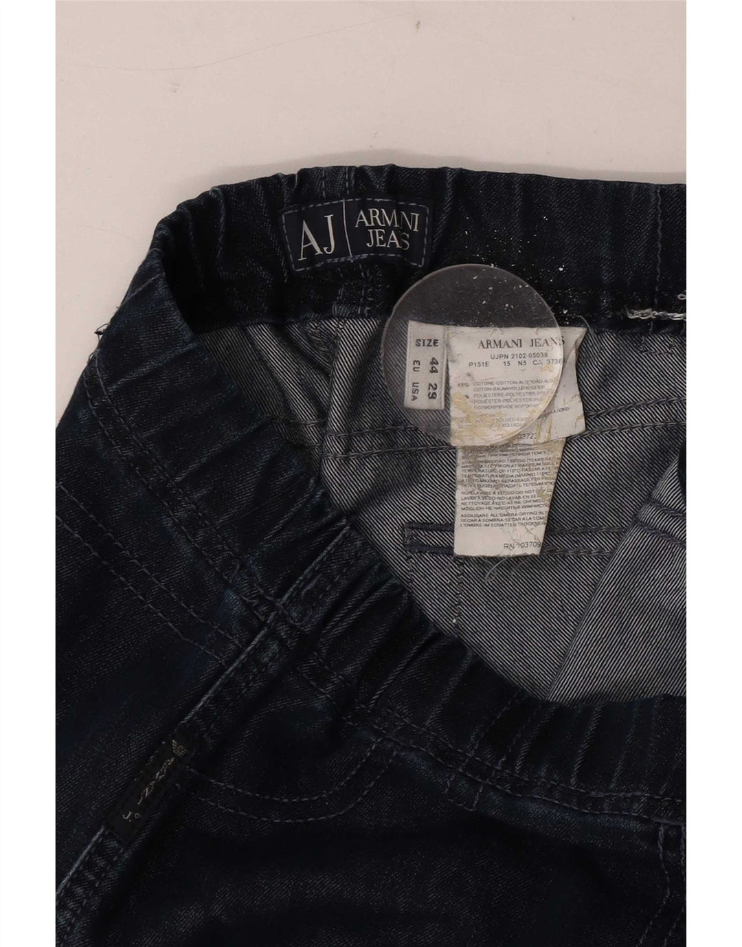 Armani Womens Slim Jeans W29 L27 Navy Blue Cotton
