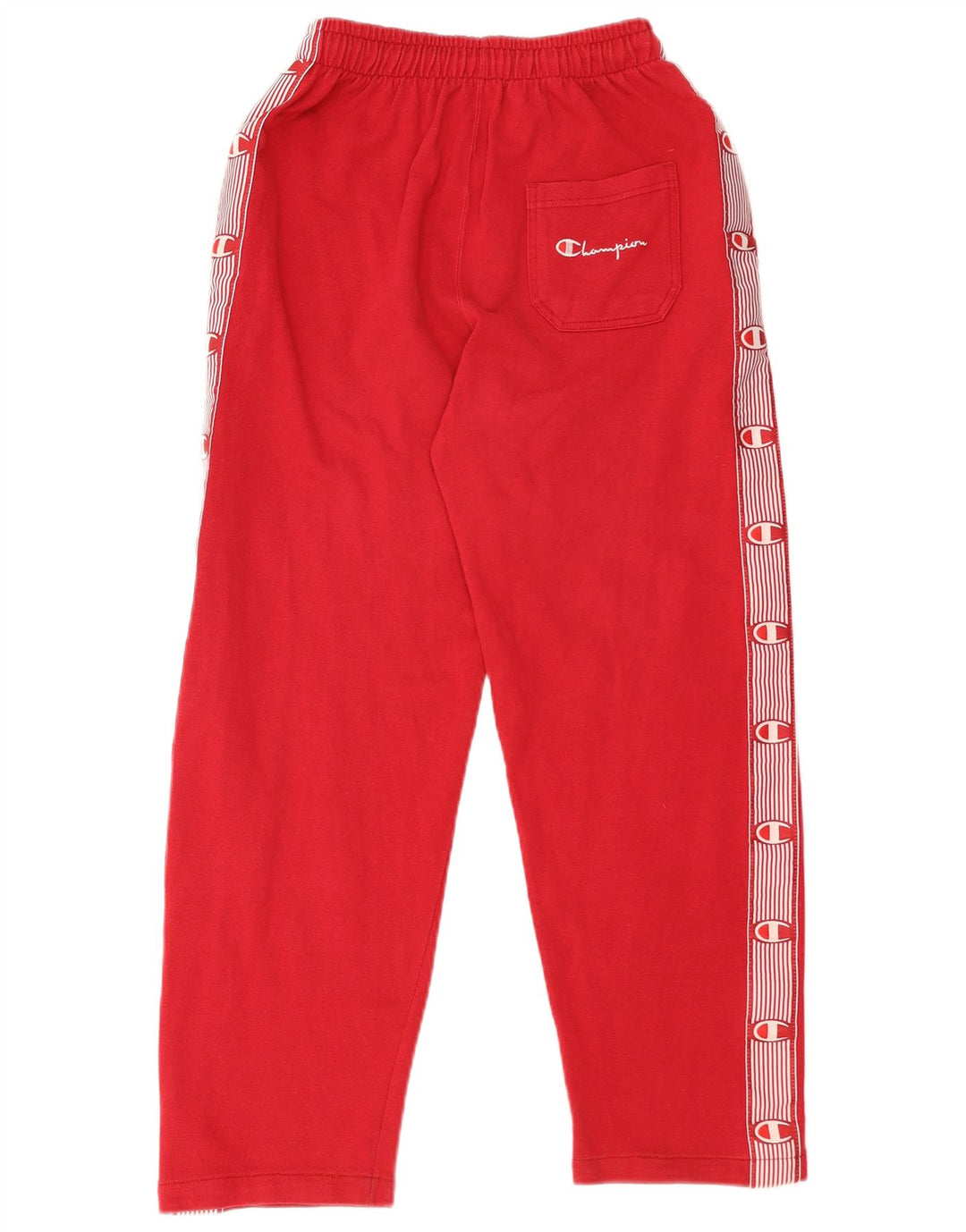 Champion Womens Graphic Tracksuit Trousers UK 12 Medium Red Colourblock