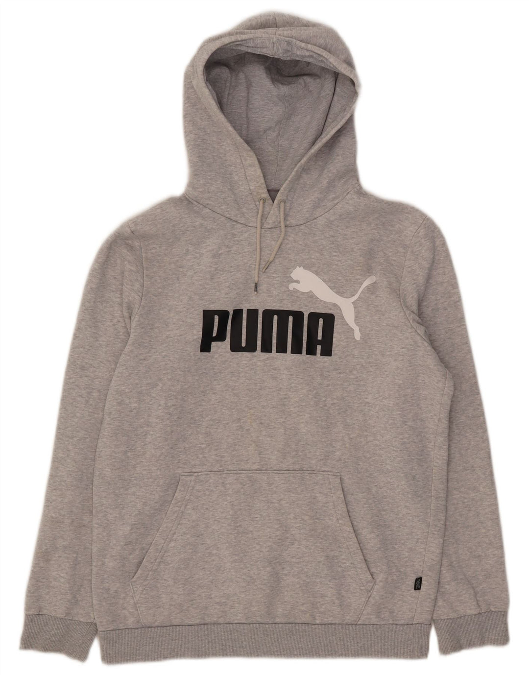 Puma Mens Graphic Hoodie Jumper Small Grey Cotton