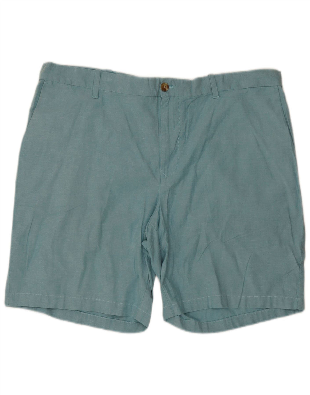 IZOD Mens Chino Shorts W42 2XL Blue Cotton