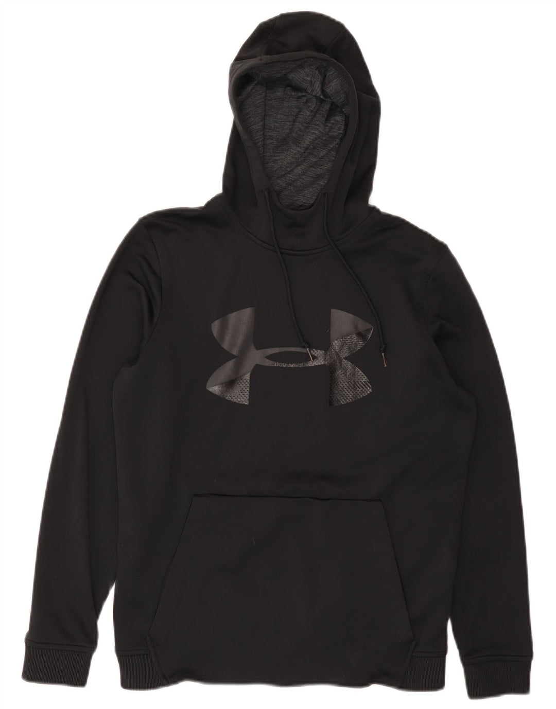 Under Armour Mens Cold Gear Graphic Hoodie Jumper Small Black Polyester
