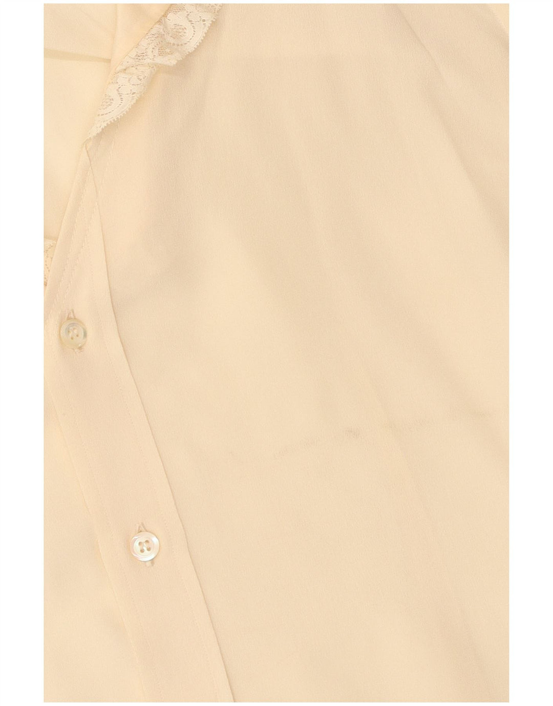 Vintage Womens Short Sleeve Shirt Blouse UK 14 Medium Off White