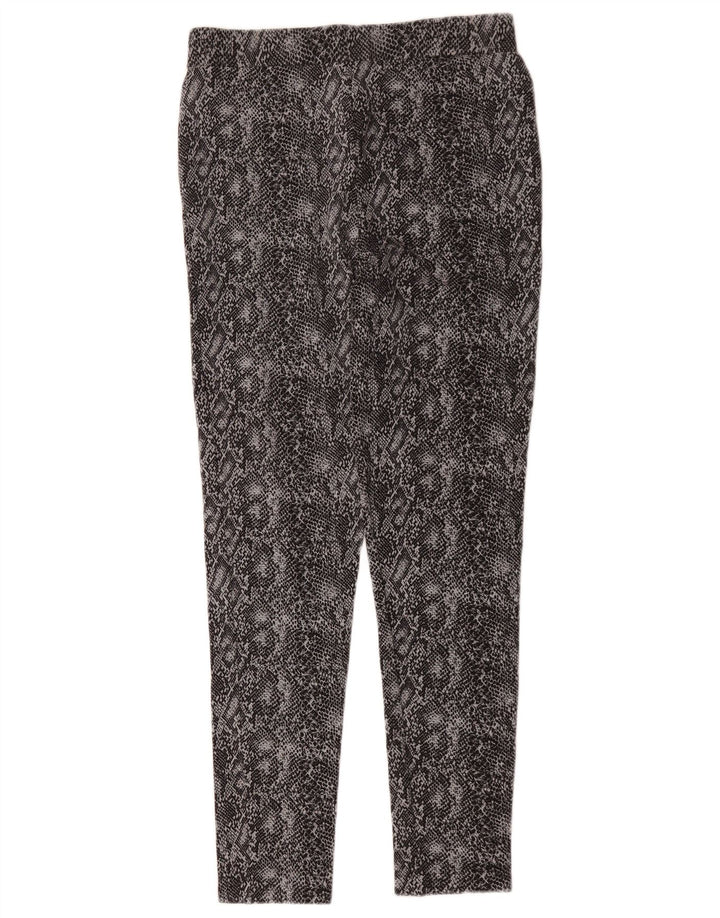 Marks & Spencer Womens Leggings UK 12 Medium Grey Animal Print Viscose