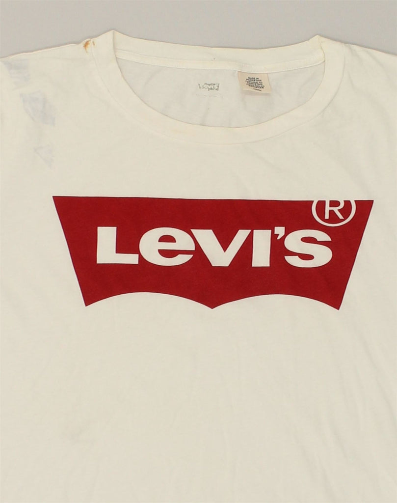 LEVI'S Mens Graphic T-Shirt Top Small White Cotton | Vintage Levi's | Thrift | Second-Hand Levi's | Used Clothing | Messina Hembry 