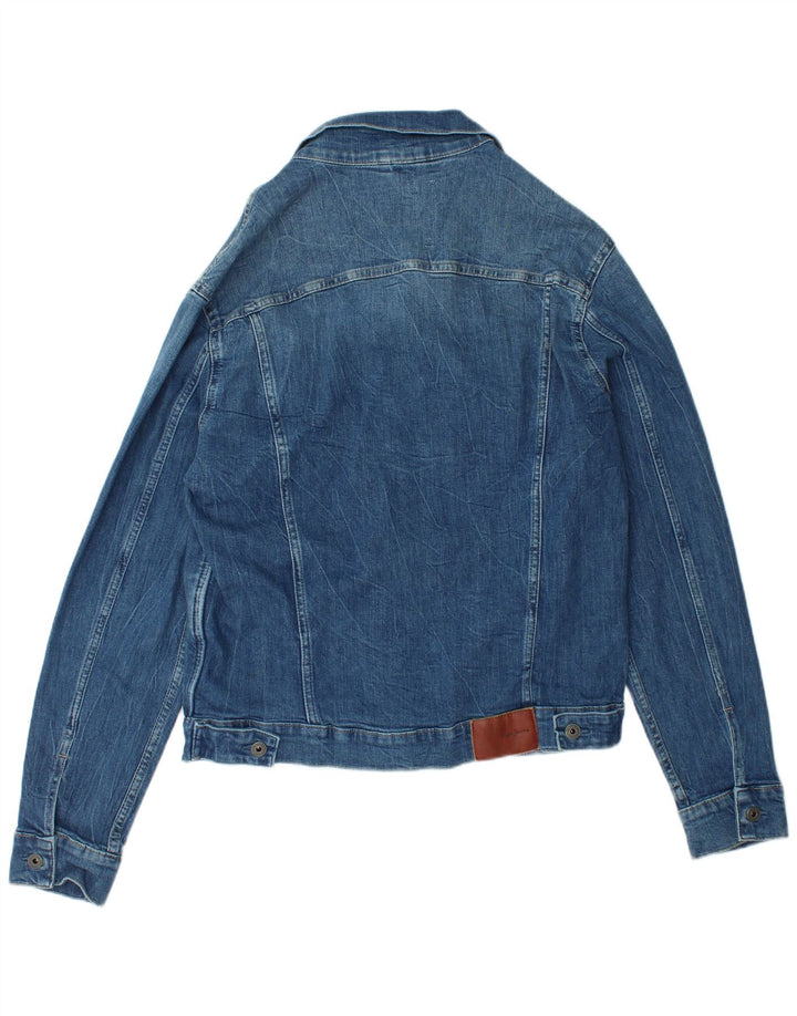 PEPE Jeans Mens Denim Jacket UK 40 Large Blue Cotton
