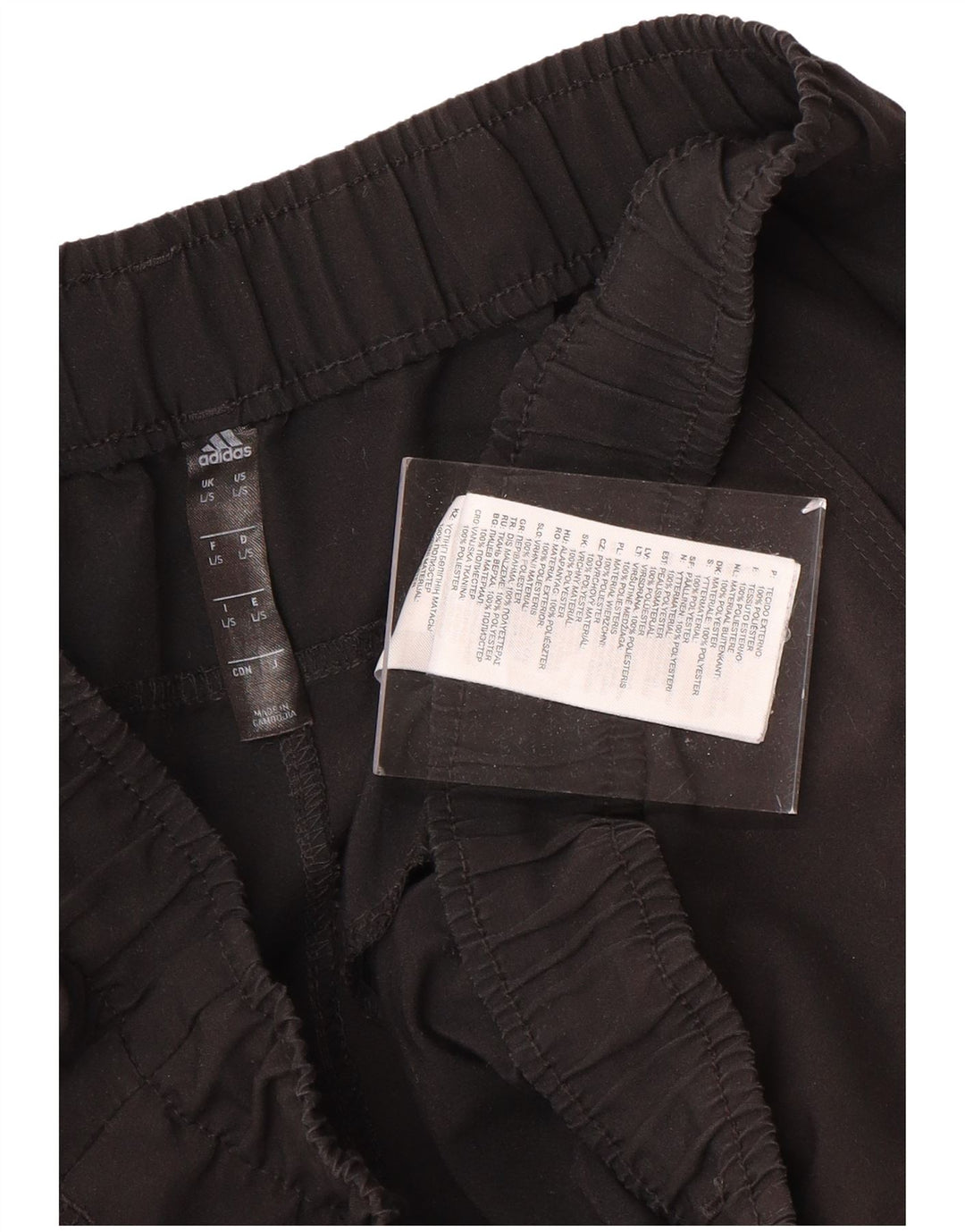 ADIDAS Mens Tracksuit Trousers Joggers Large  Black Polyester