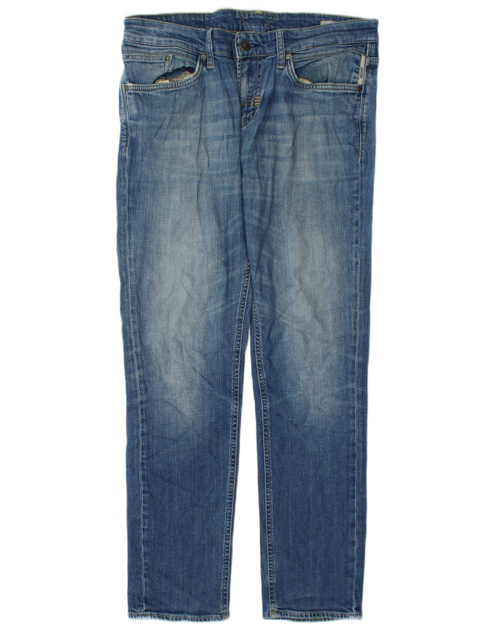 Meltin' Pot Mens Slim Jeans W33 L32 Blue Cotton