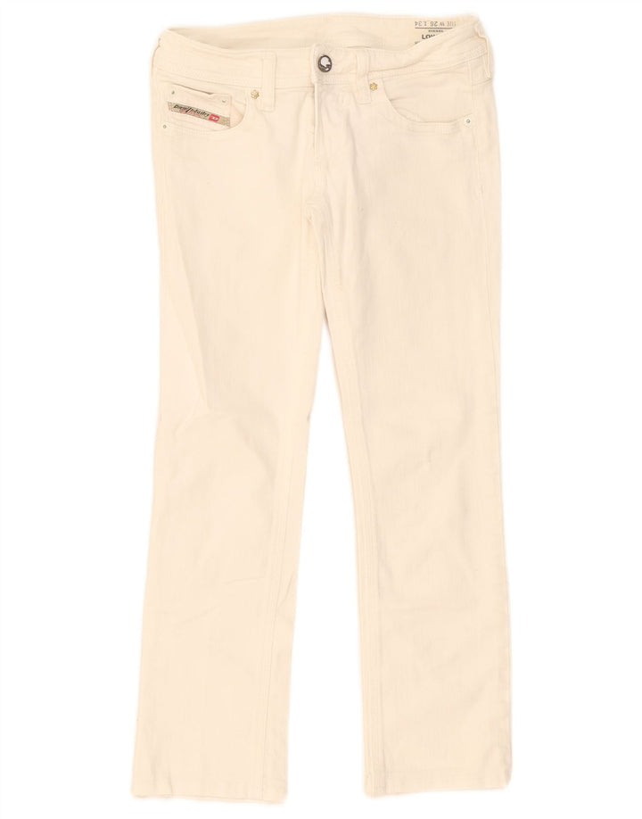 Diesel Womens Lowky Cropped Jeans W26 L24 Off White Cotton