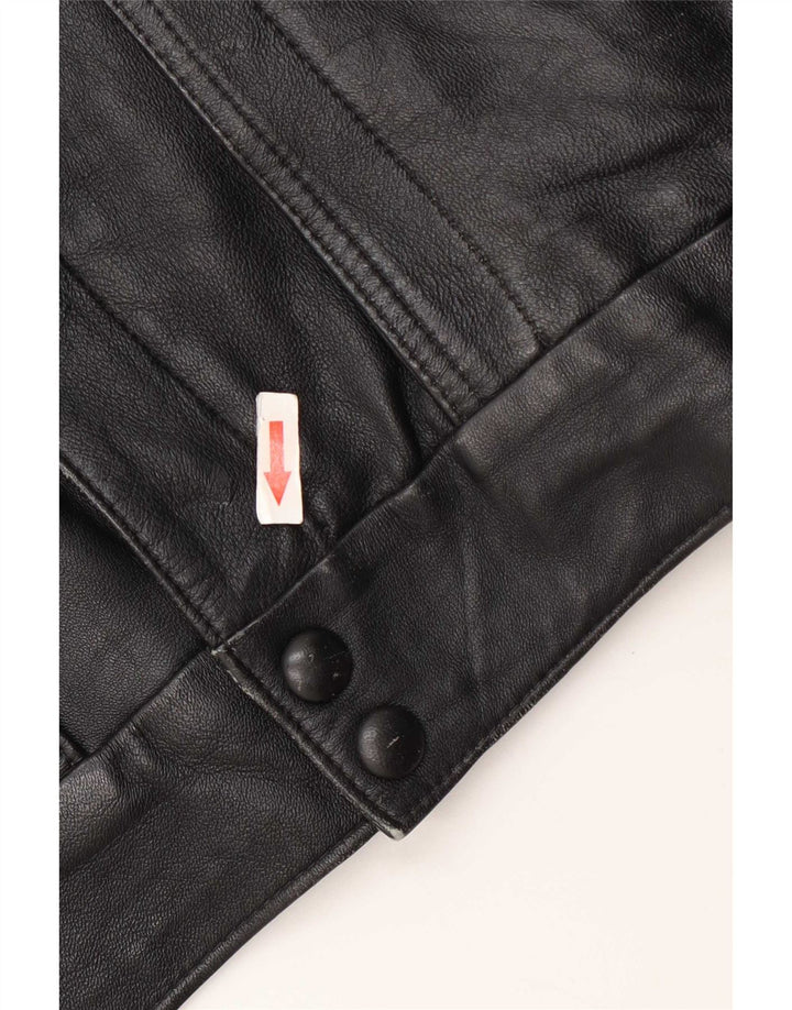 Vintage Mens Zip Flight Aviator Jacket UK 42 XL Black