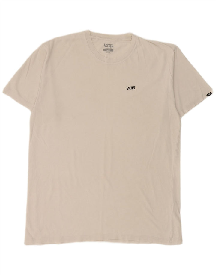Vans Mens Classic Fit T-Shirt Top Large White Cotton