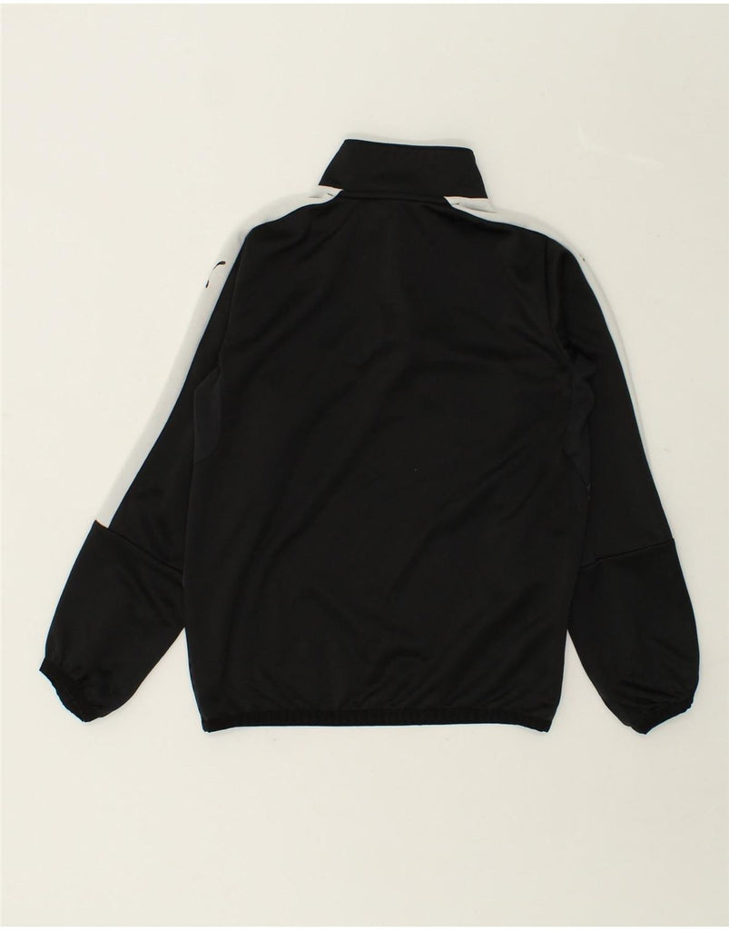 PUMA Boys Zip Neck Tracksuit Top Jacket 11-12 Years Black Colourblock | Vintage Puma | Thrift | Second-Hand Puma | Used Clothing | Messina Hembry 