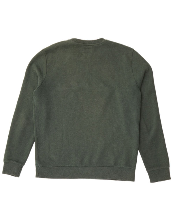 Superdry Mens Graphic Sweatshirt Jumper Large Green Cotton