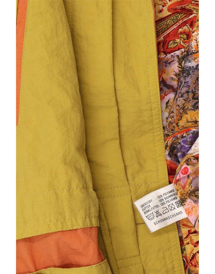 Vintage Womens Oversized Windbreaker Jacket EU 42 Large Yellow Polyamide