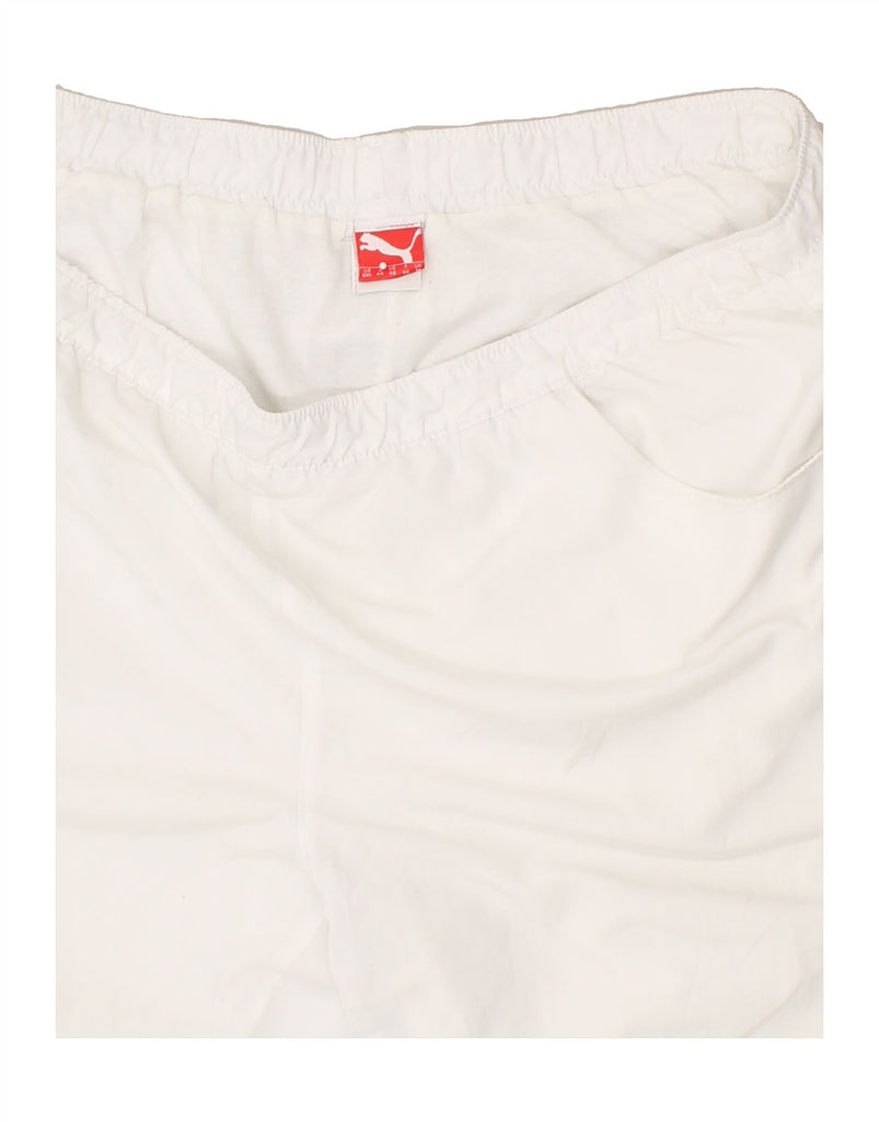 PUMA Womens Bermuda Sport Shorts UK 18 XL White | Vintage Puma | Thrift | Second-Hand Puma | Used Clothing | Messina Hembry 