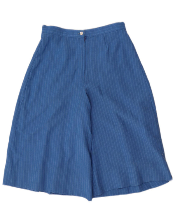 Vintage Womens Cullotes Bermuda Shorts IT 40 Small W24  Blue Pinstripe