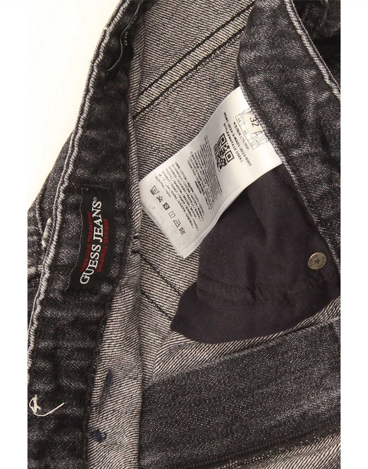 Guess Mens Straight Jeans W32 L32 Black Cotton