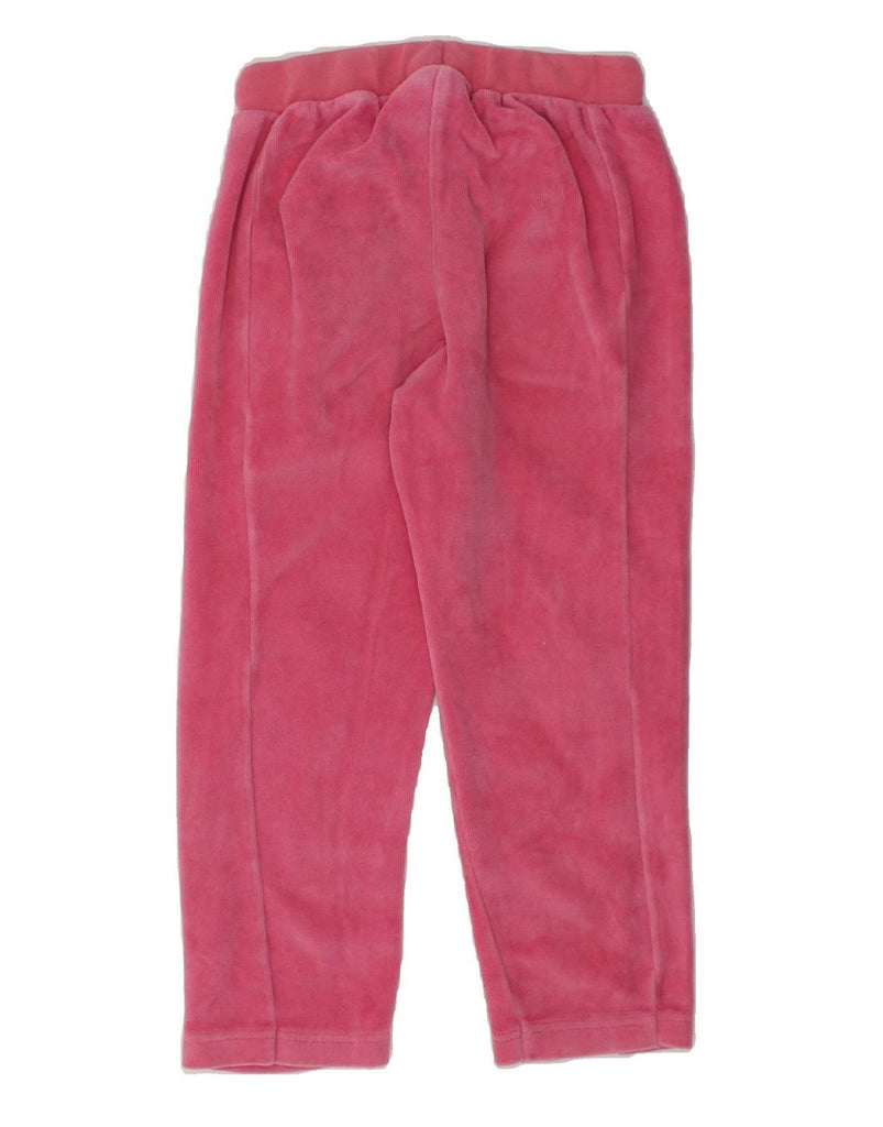 CHAMPION Girls Velour Tracksuit Trousers 2-3 Years XL  Pink Polyester | Vintage Champion | Thrift | Second-Hand Champion | Used Clothing | Messina Hembry 