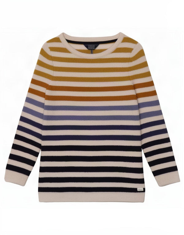 Joules Womens Boat Neck Jumper Sweater UK 8 Small Multicoloured Striped