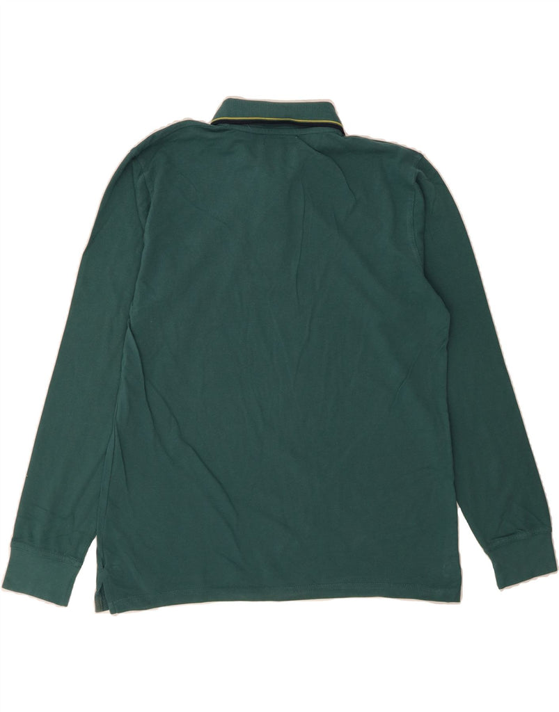 RENATO BALESTRA Mens Long Sleeve Polo Shirt XL Green Cotton Vintage Renato Balestra and Second-Hand Renato Balestra from Messina Hembry 