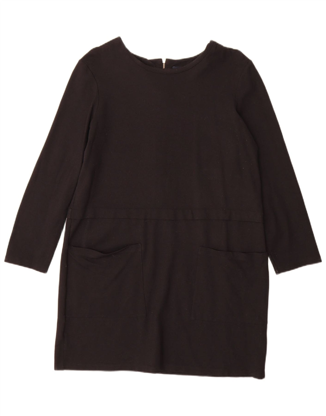 French Connection Womens 3/4 Sleeve Shift Dress UK 14 Large Black Viscose