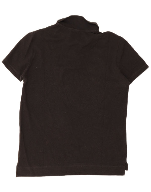 Calvin Klein Mens Polo Shirt IT 48 Medium Black Cotton