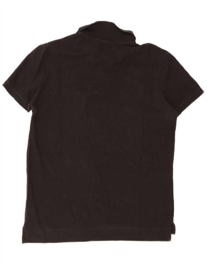 Calvin Klein Mens Polo Shirt IT 48 Medium Black Cotton