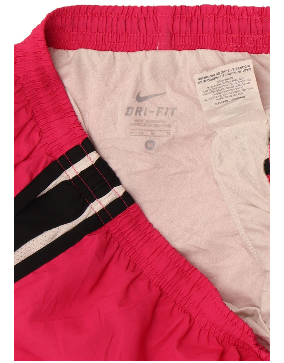 Nike Womens Dri Fit Sport Shorts US 8/10 Medium  Pink Colourblock Polyester