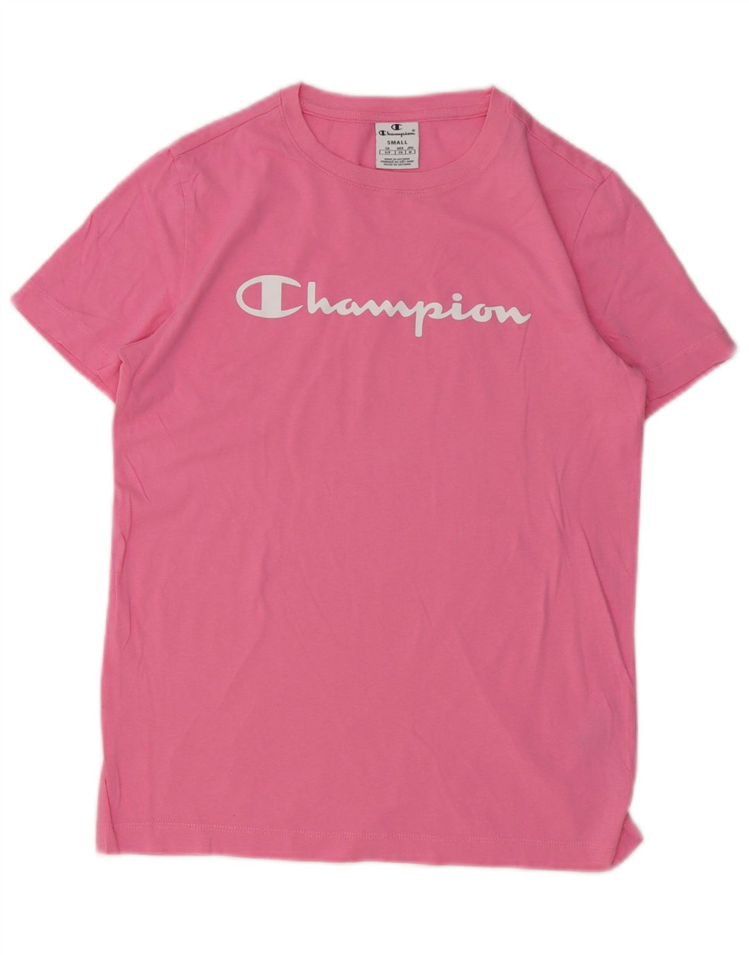 Champion Mens Graphic T-Shirt Top Small Pink Cotton
