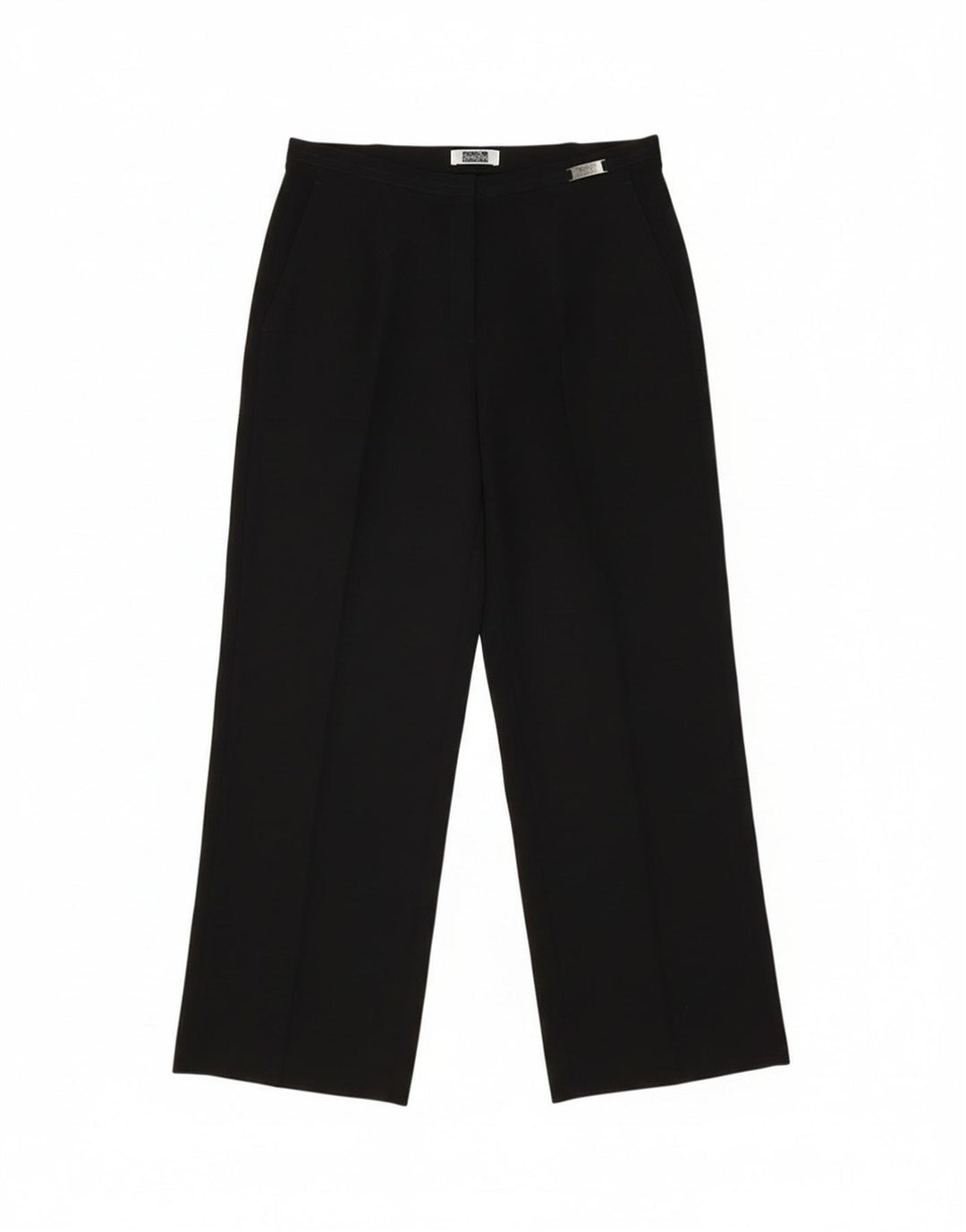 Perte by Krizia Womens Straight Chino Trousers W32 L28 Black Polyester