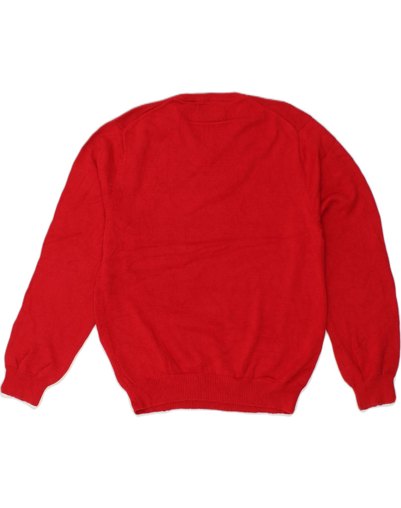 CHAPS Mens V-Neck Jumper Sweater XL Red Cotton | Vintage Chaps | Thrift | Second-Hand Chaps | Used Clothing | Messina Hembry 