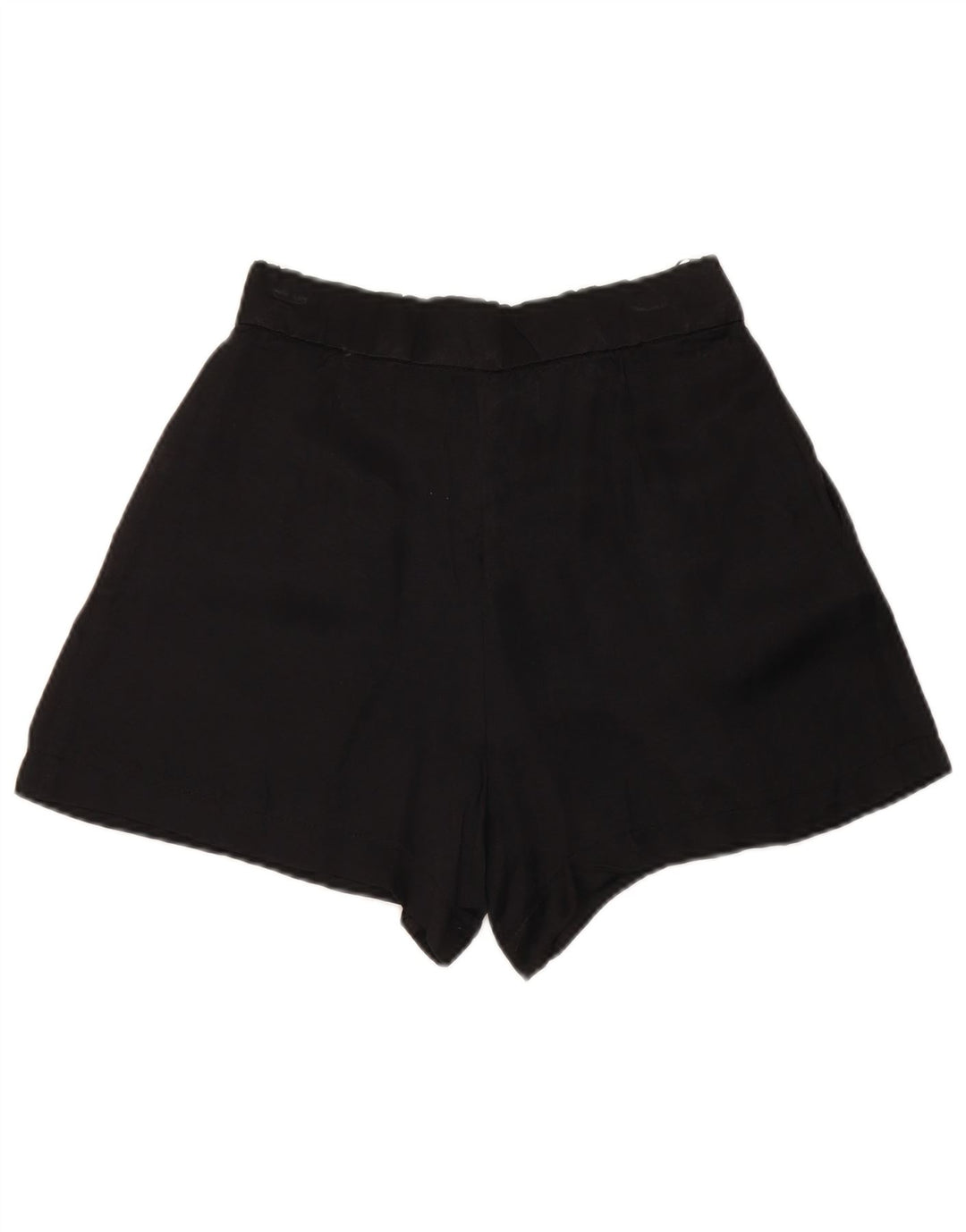 ZARA Womens Pegged Chino Shorts XS W24  Black Modal