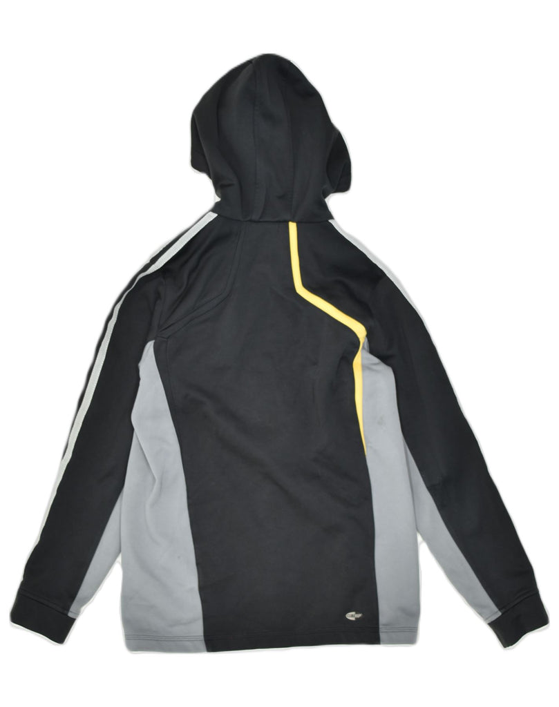 ADIDAS Womens Clima-fit Zip Hoodie Sweater UK 14 Large Black Colourblock | Vintage Adidas | Thrift | Second-Hand Adidas | Used Clothing | Messina Hembry 