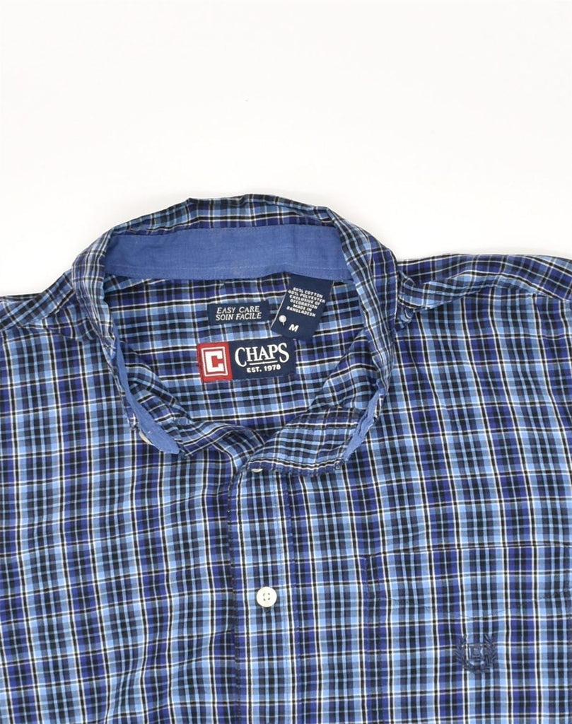 CHAPS Mens Shirt Medium Blue Check Cotton | Vintage Chaps | Thrift | Second-Hand Chaps | Used Clothing | Messina Hembry 