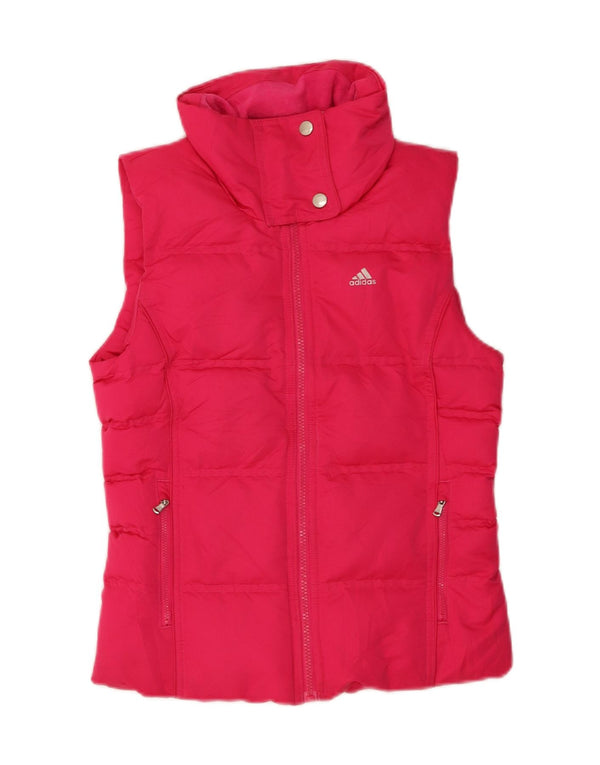 Adidas Womens Padded Gilet UK 6 XS Pink Polyester