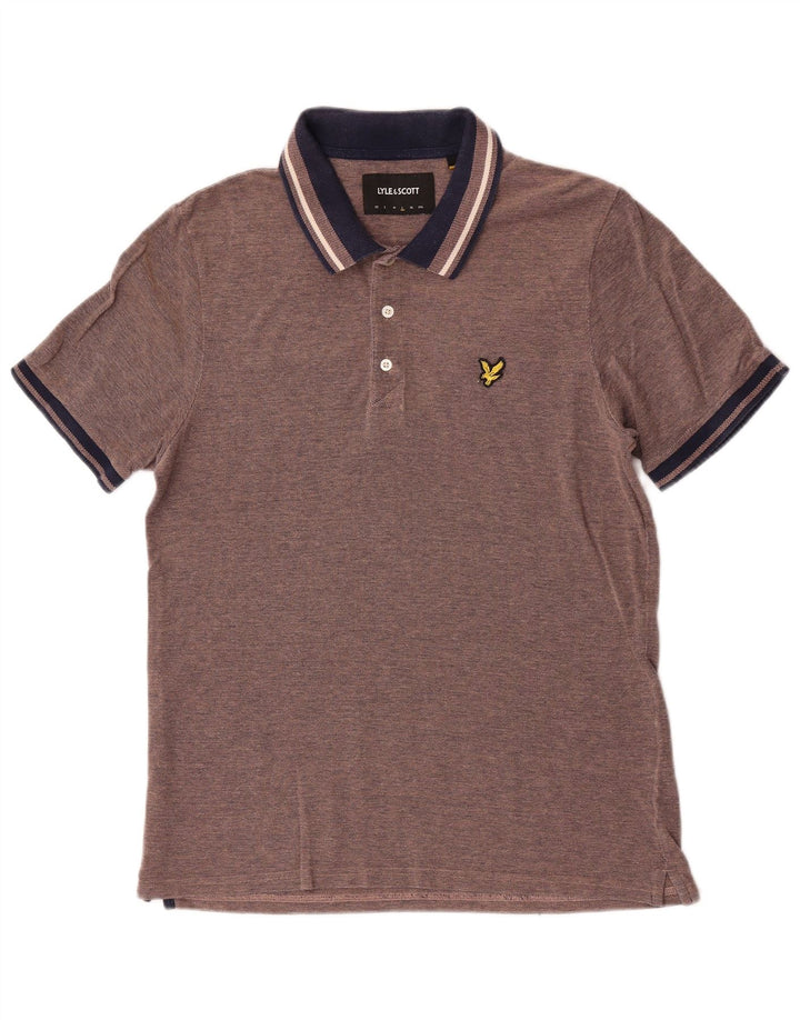 Lyle & Scott Mens Polo Shirt Large Brown Cotton