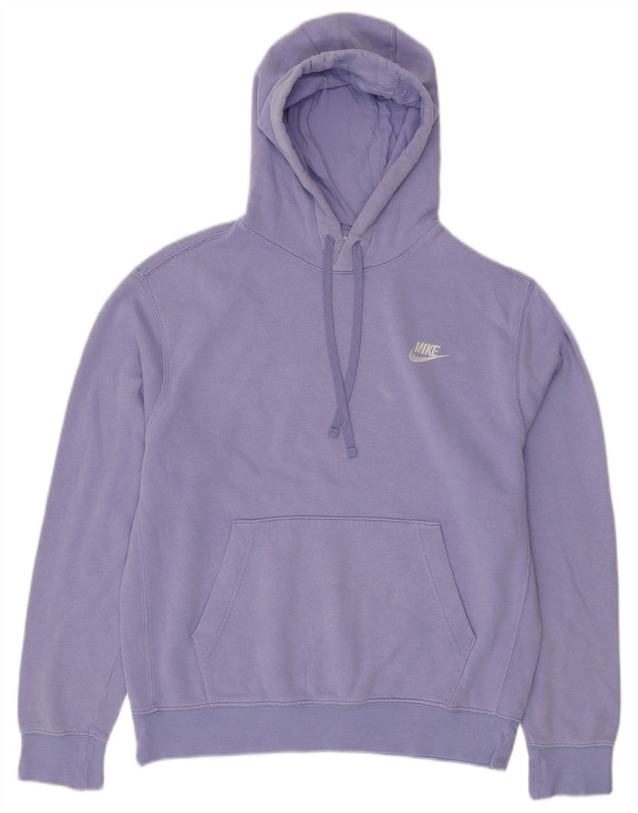 NIKE Mens Hoodie Jumper Medium Purple Cotton