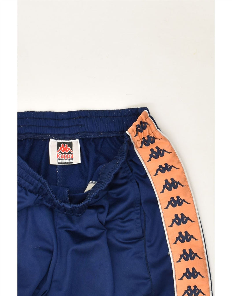 KAPPA Mens Graphic Tracksuit Trousers Medium Navy Blue Colourblock | Vintage Kappa | Thrift | Second-Hand Kappa | Used Clothing | Messina Hembry 