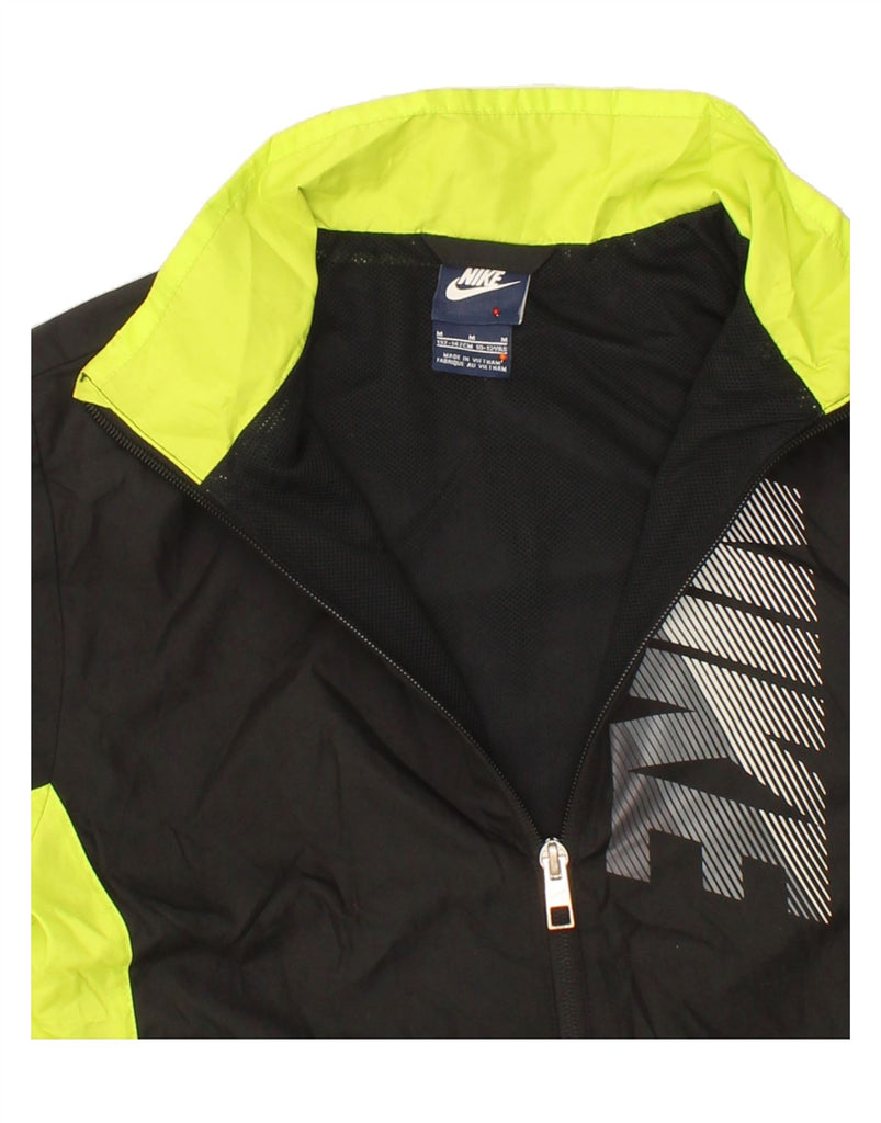 NIKE Boys Graphic Tracksuit Top Jacket 10-11 Years Medium Black Vintage Nike and Second-Hand Nike from Messina Hembry 