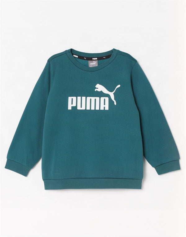 Puma Boys Graphic Sweatshirt Jumper 2-3 Years Green Cotton