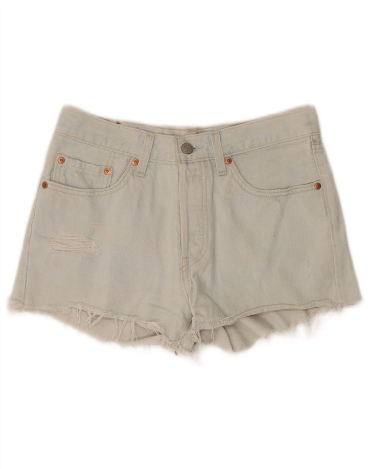 Levi's Womens 501 Distressed Denim Shorts W26 Small Blue Cotton