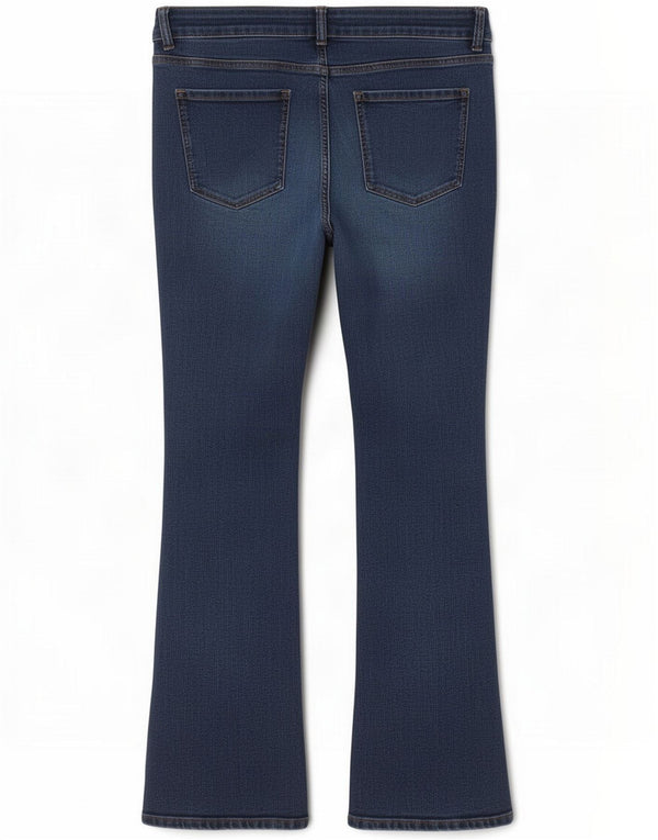 Marks & Spencer Womens The Eva Bootcut Jeans UK 18 XL W36 L30 Blue Cotton