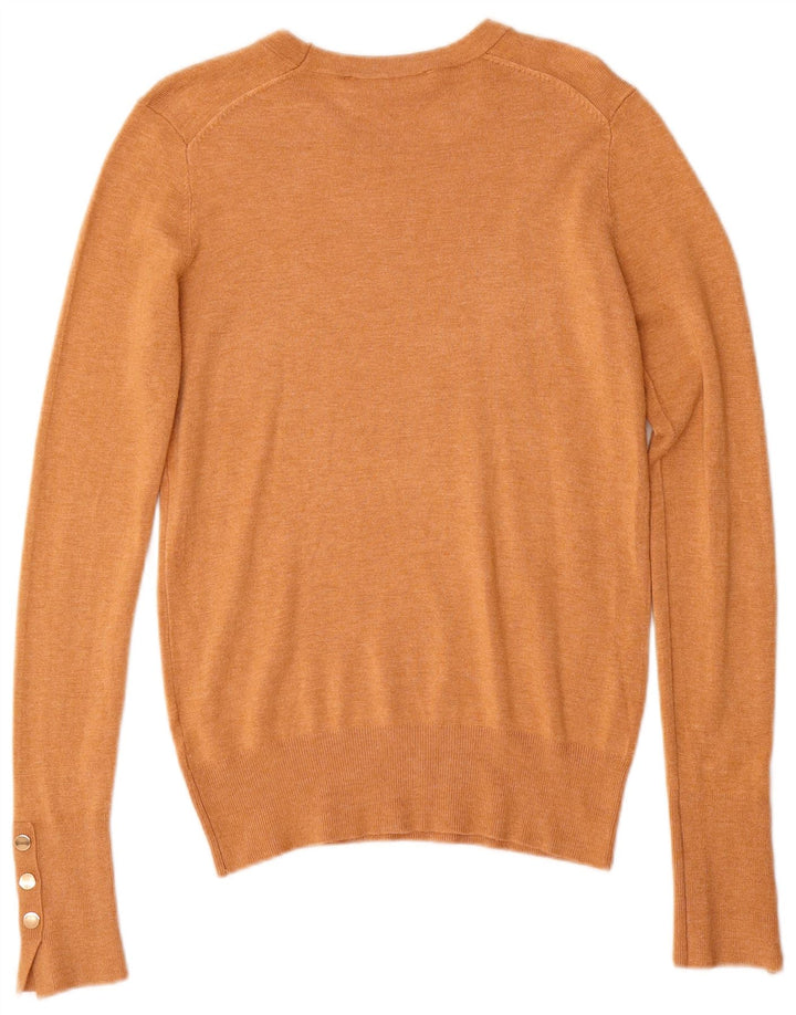 Zara Womens Boat Neck Jumper Sweater UK 12 Medium Beige