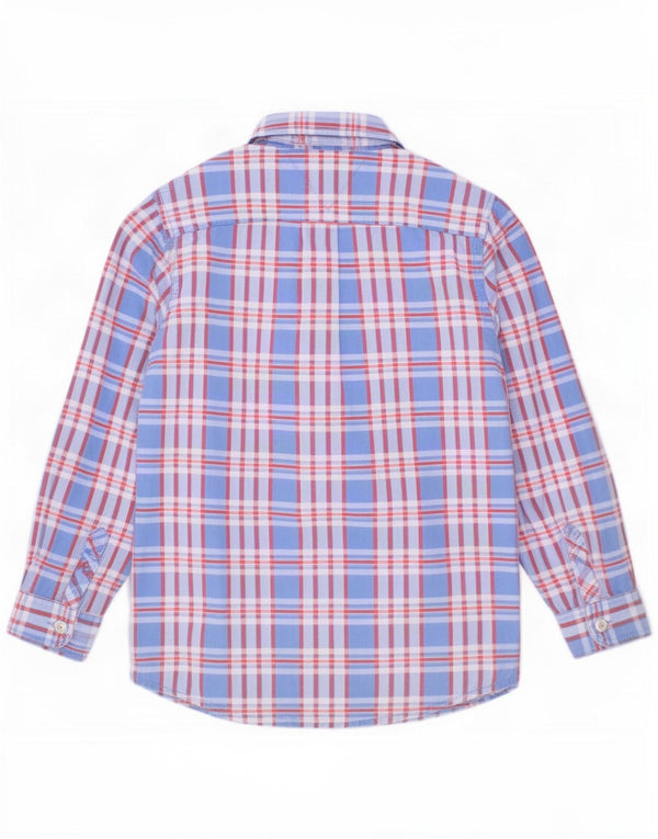 Tommy Hilfiger Boys Shirt 6-7 Years Blue Check Cotton